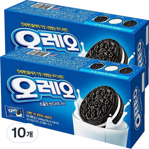 동서 오레오 화이트 샌드위치 쿠키, 300g, 10개