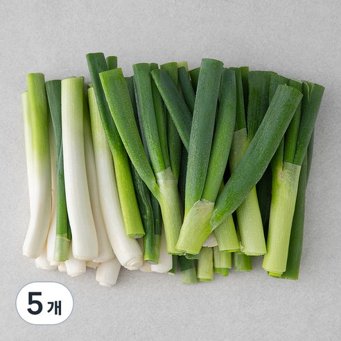 국내산 절단 손질대파, 1kg, 5개