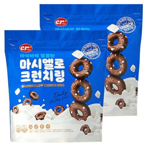 씨알로 마시멜로 크런치링 시리얼, 2개, 1kg