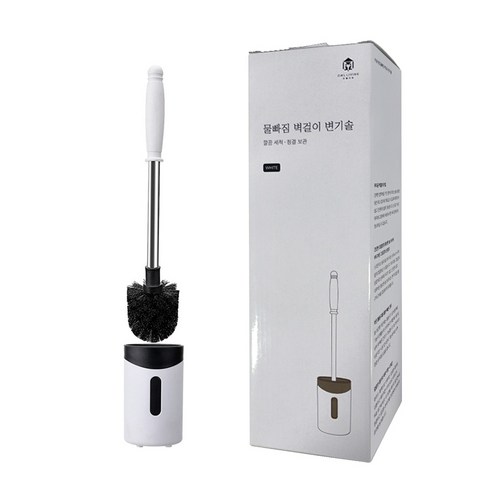 벽부착 욕실 변기 청소솔, 화이트, 1개
