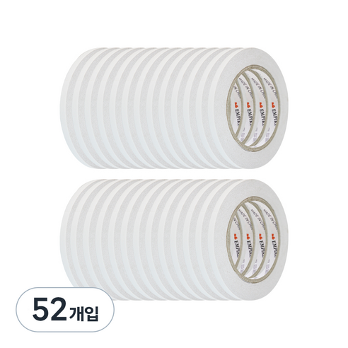 엠파이어 양면테이프 7mm x 30m, 화이트 반투명, 52개입