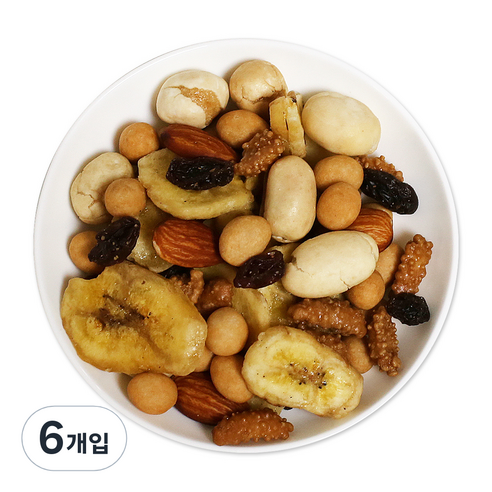 웰넛 자연두레 너츠하임 믹스넛 레드 지퍼백, 500g, 6개
