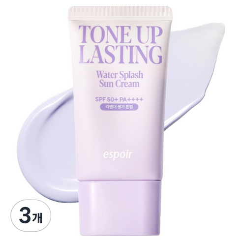 에스쁘아 워터 스플래쉬 선크림 톤업 래스팅 SPF+ PA++++, 50ml, 3개