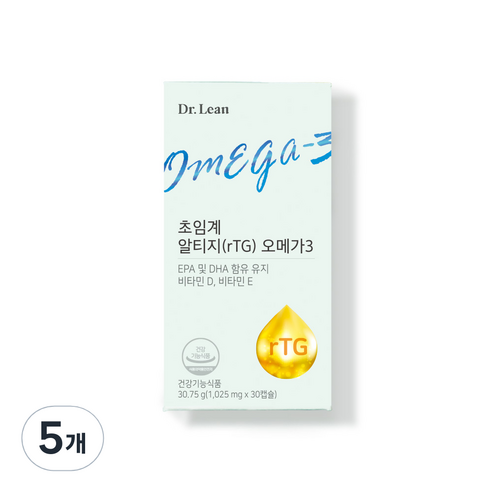 닥터린 초임계 알티지 오메가3, 30캡슐, 30.75g, 5개