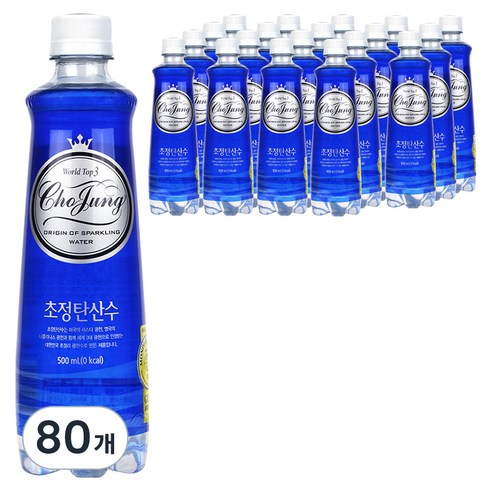 초정탄산수 플레인, 500ml, 80개