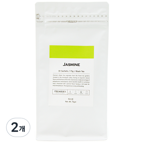 프리미어스티 자스민 홍차, 2.5g, 30개입, 2개