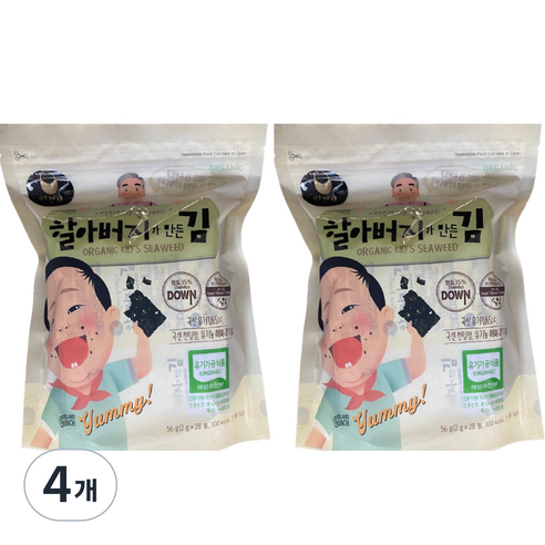 만전김 할아버지가 만든 아기김 2g x 28p, 56g, 4개