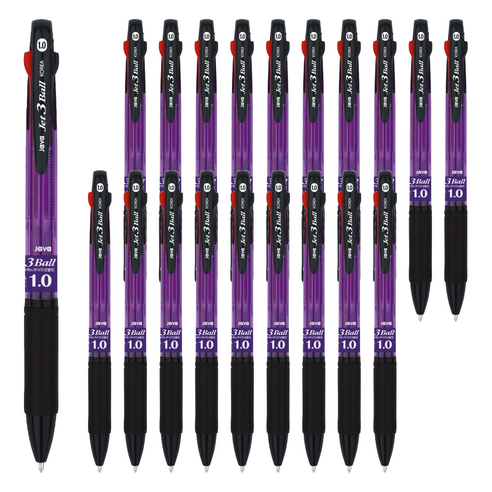 자바펜 제트3볼펜 1.0mm, 퍼플, 20개