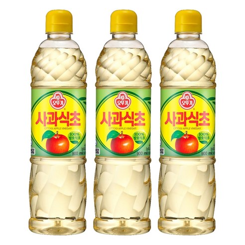 오뚜기 사과식초, 900ml, 3개