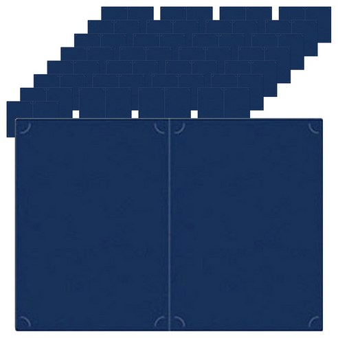 다니엘문구 매직패브릭 종이상장 케이스 끼움식 A4 무지 220g, 청색, 40개