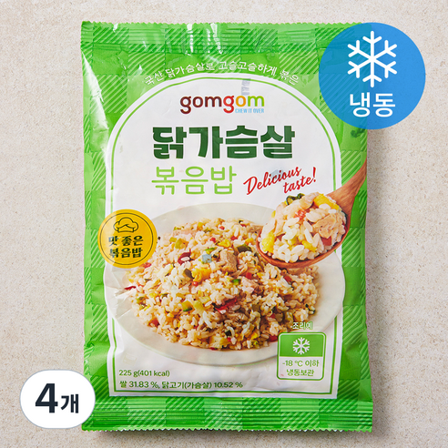 곰곰 닭가슴살 볶음밥 (냉동), 450g, 4개