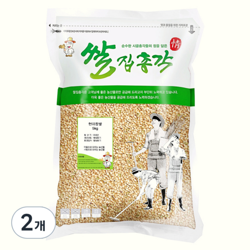 쌀집총각 현미 찹쌀, 5kg, 2개