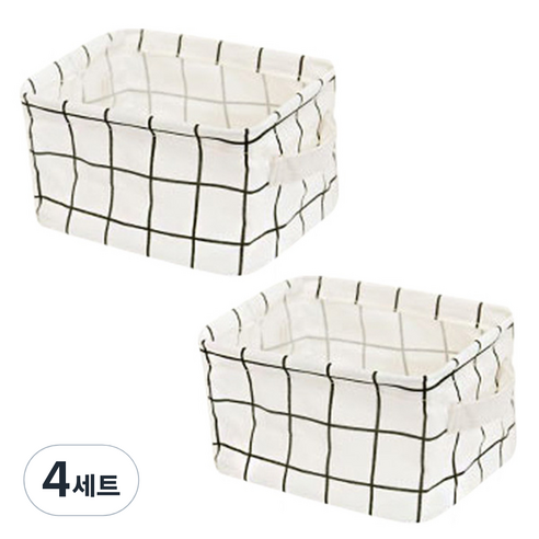 더자카 패브릭 사각 바스켓 2종, G타입, 4세트