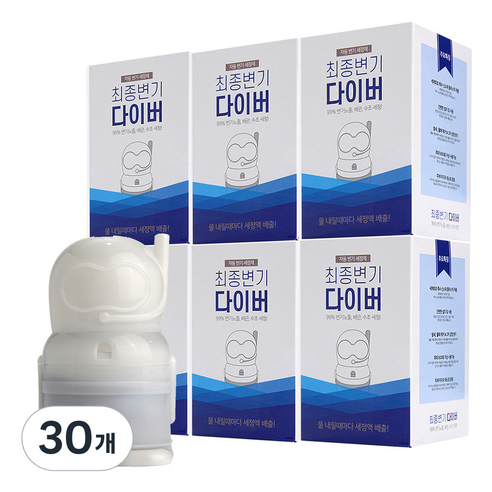 소다스쿨 최종변기 다이버 세정제, 130g, 30개