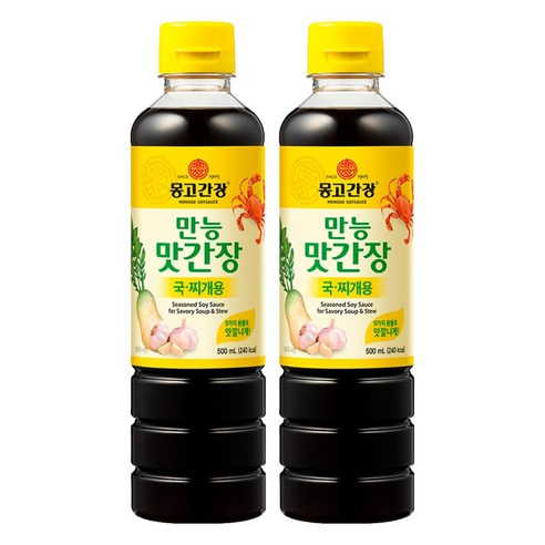몽고간장 만능맛간장 국 찌개용, 500ml, 2개