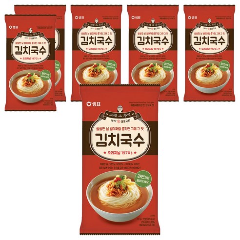 샘표국시 김치국수, 101g, 6개