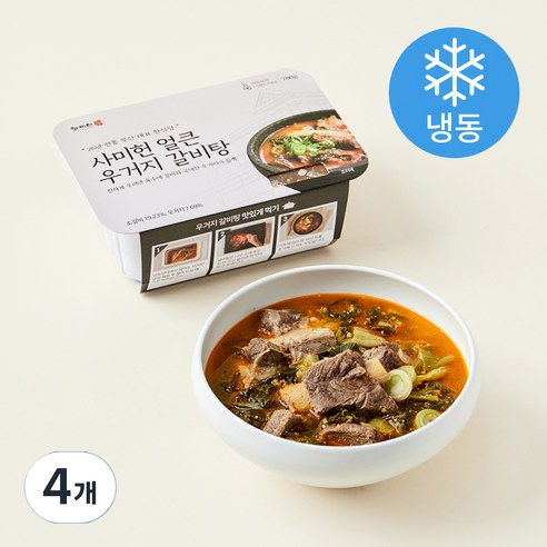 사미헌 얼큰 우거지 갈비탕 (냉동), 780g, 4개