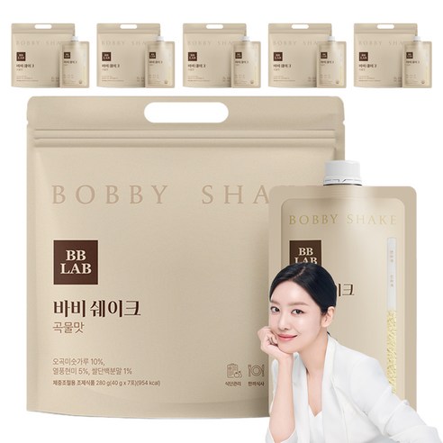 비비랩 바비쉐이크 곡물맛 7p, 280g, 6개