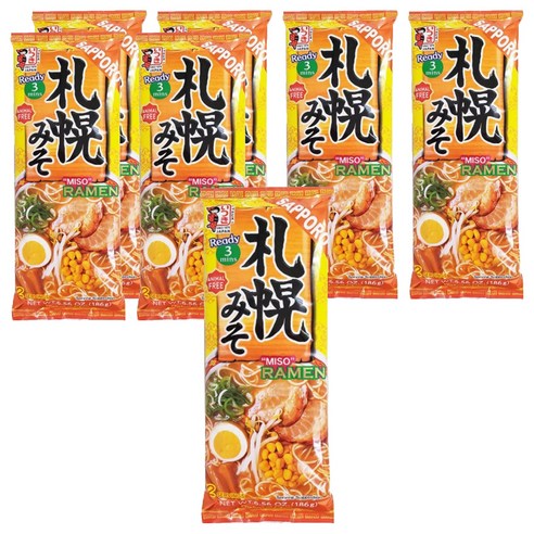 이쯔키 삿포로풍 미소 라멘 2인분 186g, 7개