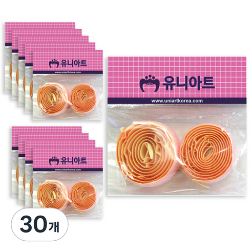 유니아트 찍찍이 분홍 2p, 30개