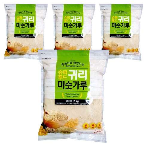 슈퍼푸드 귀리 미숫가루, 1kg, 4개