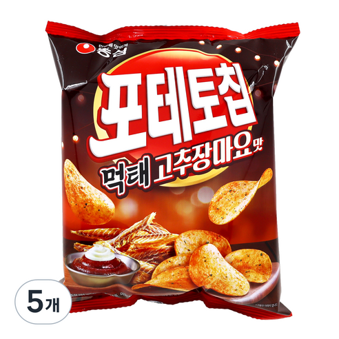 포테토칩 먹태 고추장마요맛 감자스낵, 105g, 5개