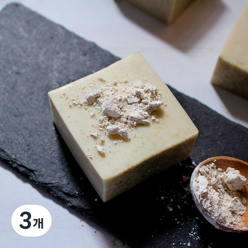 두류헌 지리산 클렌징 비누 화이트클레이, 80g, 3개