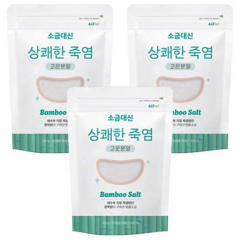 알티스트 소금대신 상쾌한 죽염 고운분말, 250g, 3개