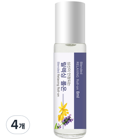 더허브샵 아로마 오일 롤온 릴렉싱, 4개, 8ml