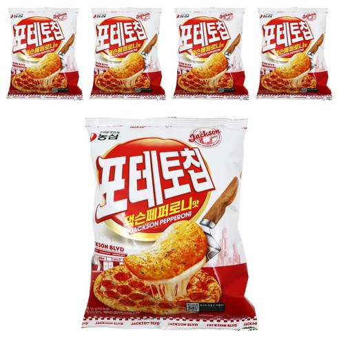 포테토칩 잭슨페퍼로니맛, 50g, 5개