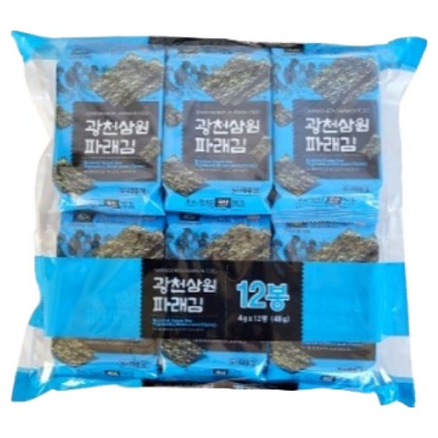 광천삼원푸드 파래 도시락김, 4g, 12개