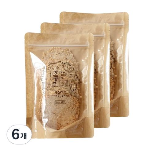 풍심당 현미 누룽지 호롱칩, 6개, 100g