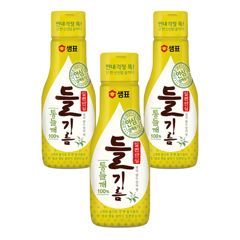 샘표 일편단심 통들깨 들기름, 200ml, 3개