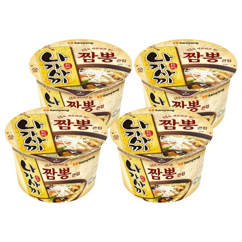 삼양 나가사끼짬뽕 큰컵 105g, 4개