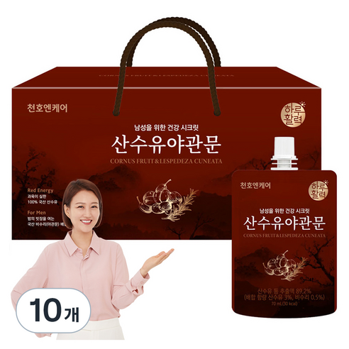 하루활력 남성을 위한 건강 시크릿 산수유야관문, 2.1L, 10개