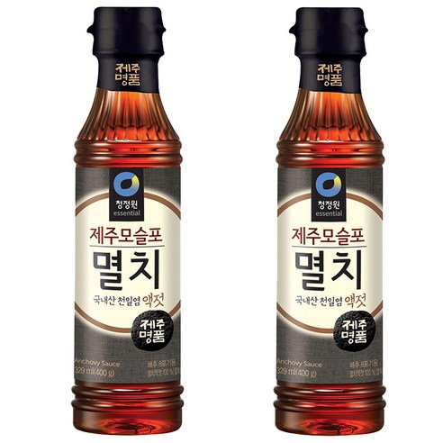 청정원 제주 모슬포 멸치액젓, 400g, 2개