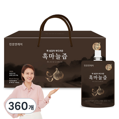 천호엔케어 목 넘김이 부드러운 흑마늘즙, 70ml, 360개