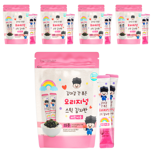 김대감 스틱 김자반 오리지널 어린이용 15p, 150g, 5개