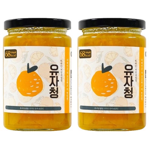 티바인 고흥 저당 알룰로스 수제 유자청, 450g, 1개입, 2개