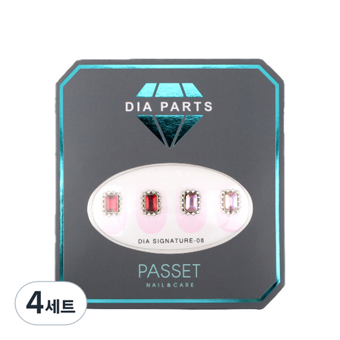 파셋 다이아 네일파츠 스티커, 시그니처08, 4세트