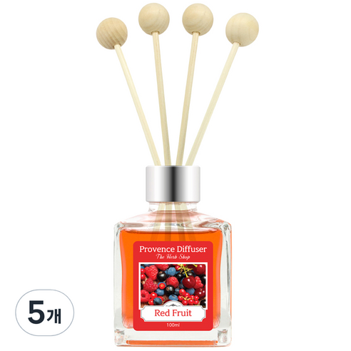 프로방스 퍼퓸 디퓨져 100ml, 5개, 레드프룻