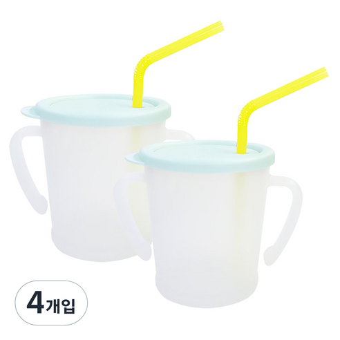 아가프라 뉴 매직 빨대컵 300ml, 4개입, NEW 민트