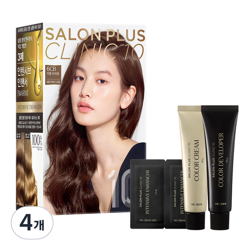 미쟝센 살롱 PLUS CLINIC 10 염색제, 카멜브라운, 4개
