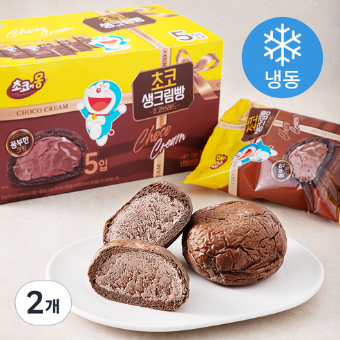 초코에몽 초코 생크림빵 (냉동), 110g, 5개입, 2개