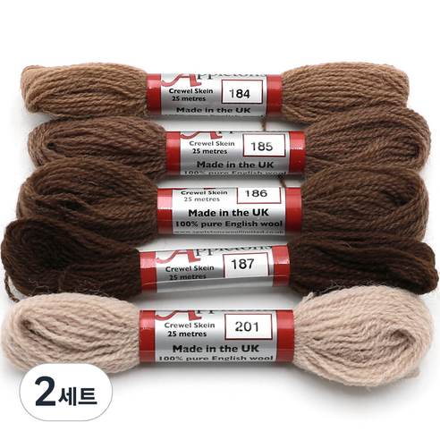 조이십자수 애플톤 울사 5종 세트, 2세트, 184, 185, 186, 187, 201