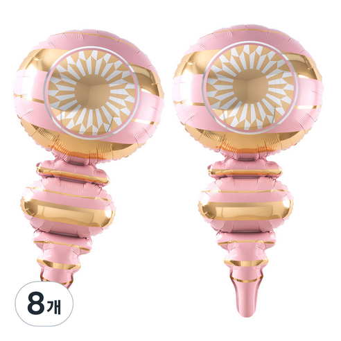 조이파티 크리스마스 오너먼트 은박풍선 80cm, 핑크, 8개