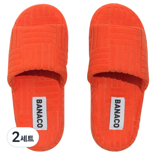 바나코 비비드 테리 룸 슬리퍼, 04 Orange, 2세트