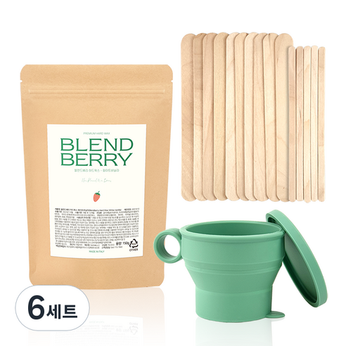 블렌드베리 화이트바닐라 셀프 왁싱 키트 모든부위용 150g, 6개