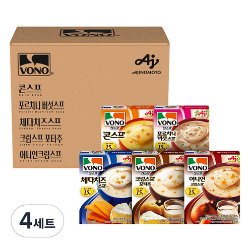 보노 버라이어티팩 스프 5종 세트, 4세트