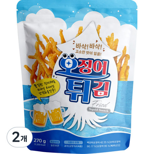 오징어튀김, 270g, 2개